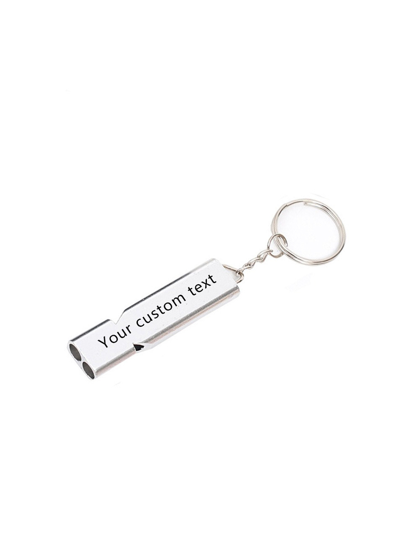 Customized Personalized Stainless Steel Whistle Keychain Customized Text Coach Whistle Durable Outdoor Whistle